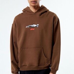 F1 Brown Graphic Hoodie